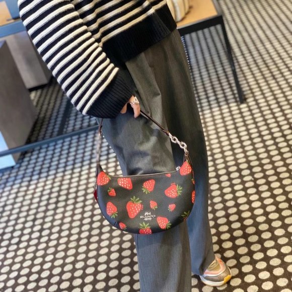 coach Payton Hobo With Wild Strawberry Print CH330 - Picture 5 of 7